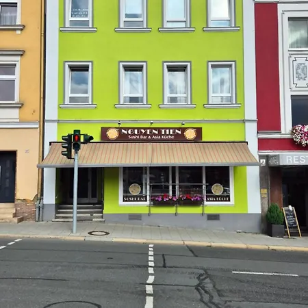 Schillerapartment Hof, Kueche, 24H Digital-Checkin, Parkplatz, Wlan250Mbit Hof  Exterior photo